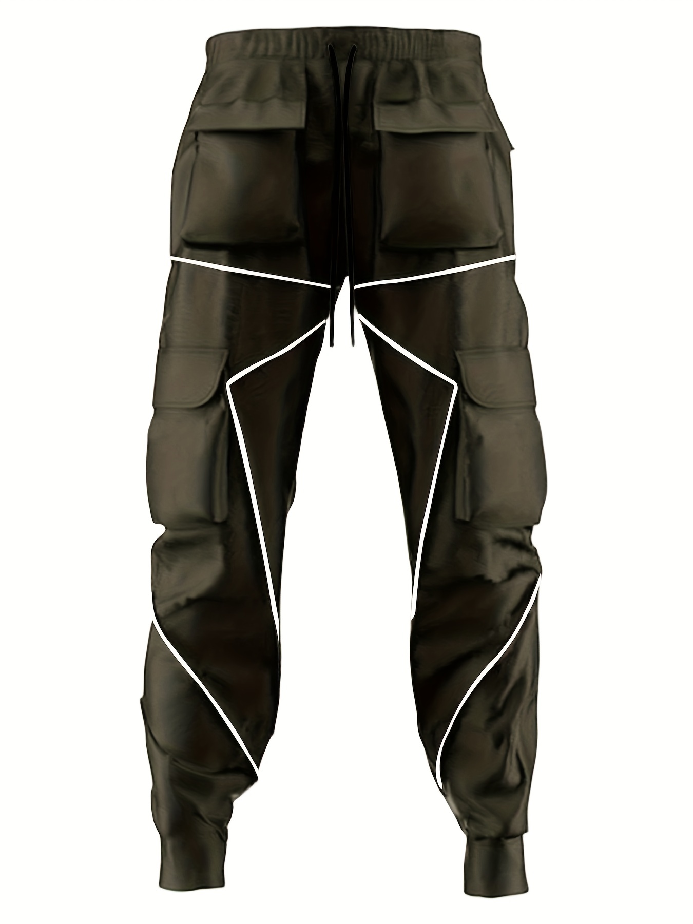 Men's Fashion Cargo Pants Reflective Design Active Durable - Temu