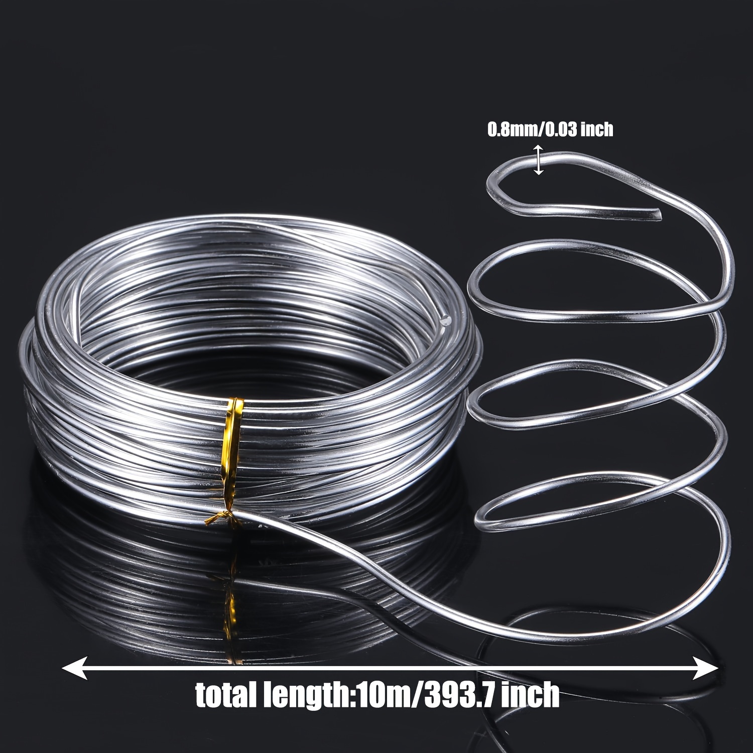  18 Gauge Aluminum Craft Wire, 165 Feet 1mm Bendable Metal Wire  for Jewelry Making, Sculpting, Modelling, Wreath Making, Floral Making,  Beading, Wire Wrapping (Black)