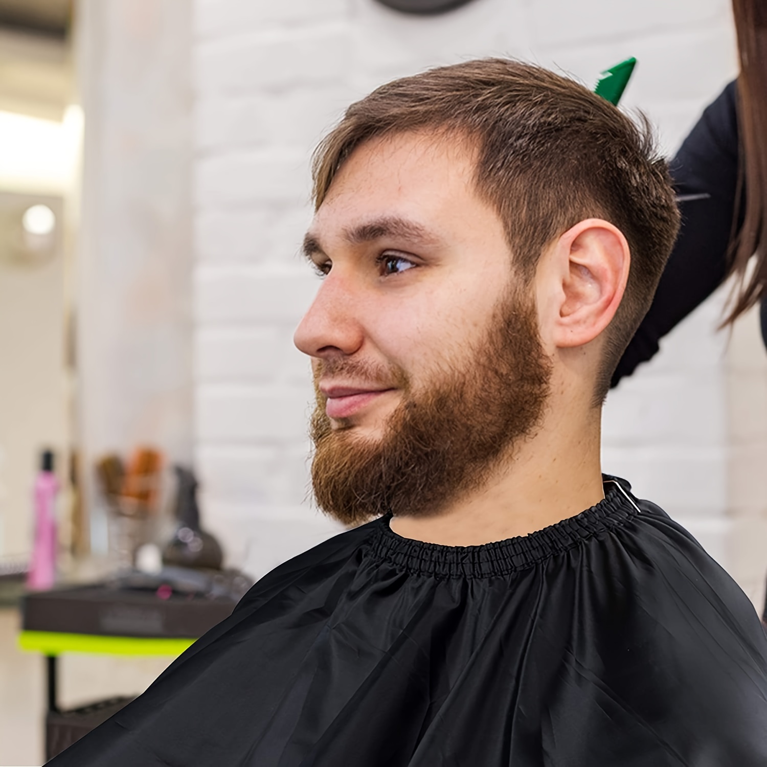 Mantella Taglio Capelli Professionale Nera Grembiule Taglio - Temu Italy