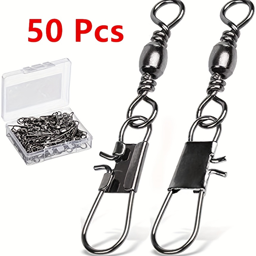 Bag Stainless Steel Swivel Snap Clips Fishing Line Hook - Temu