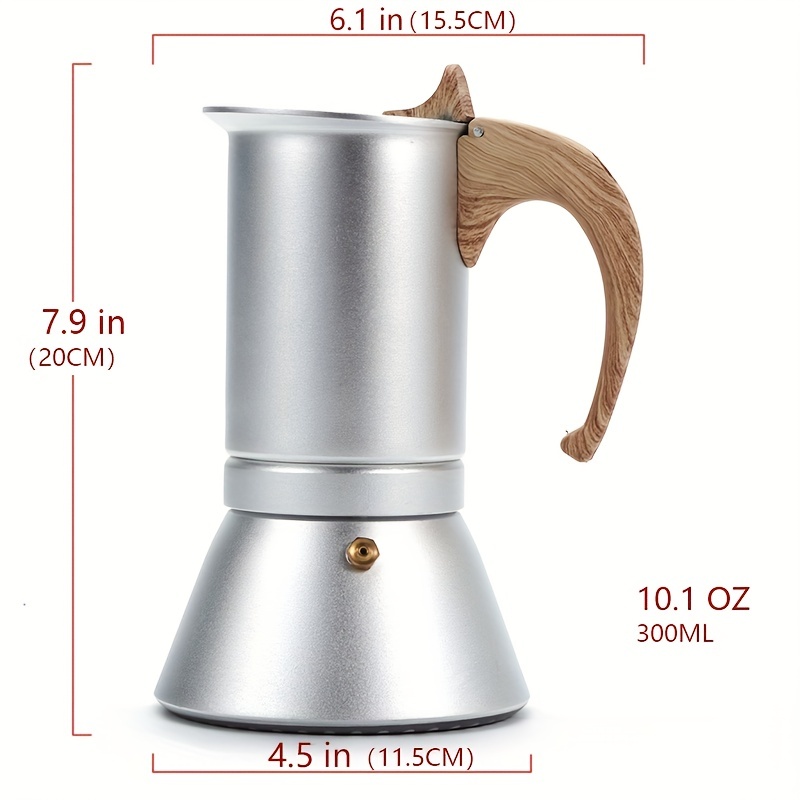 1pc Stainless Steel Moka Pot Espresso Coffee Maker Home 300ML Coffee Pot 