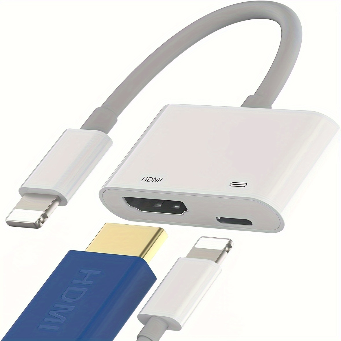 Adaptateur HDMI pour iPhone, Adaptateur Lighting AV numérique iPhone 1080P  Connecteur d'écran avec Port de Charge, Compatible avec iPhone  14/13/12/11/X/8/7/Pad 【Pas Besoin d'alimentation】 : : High-Tech