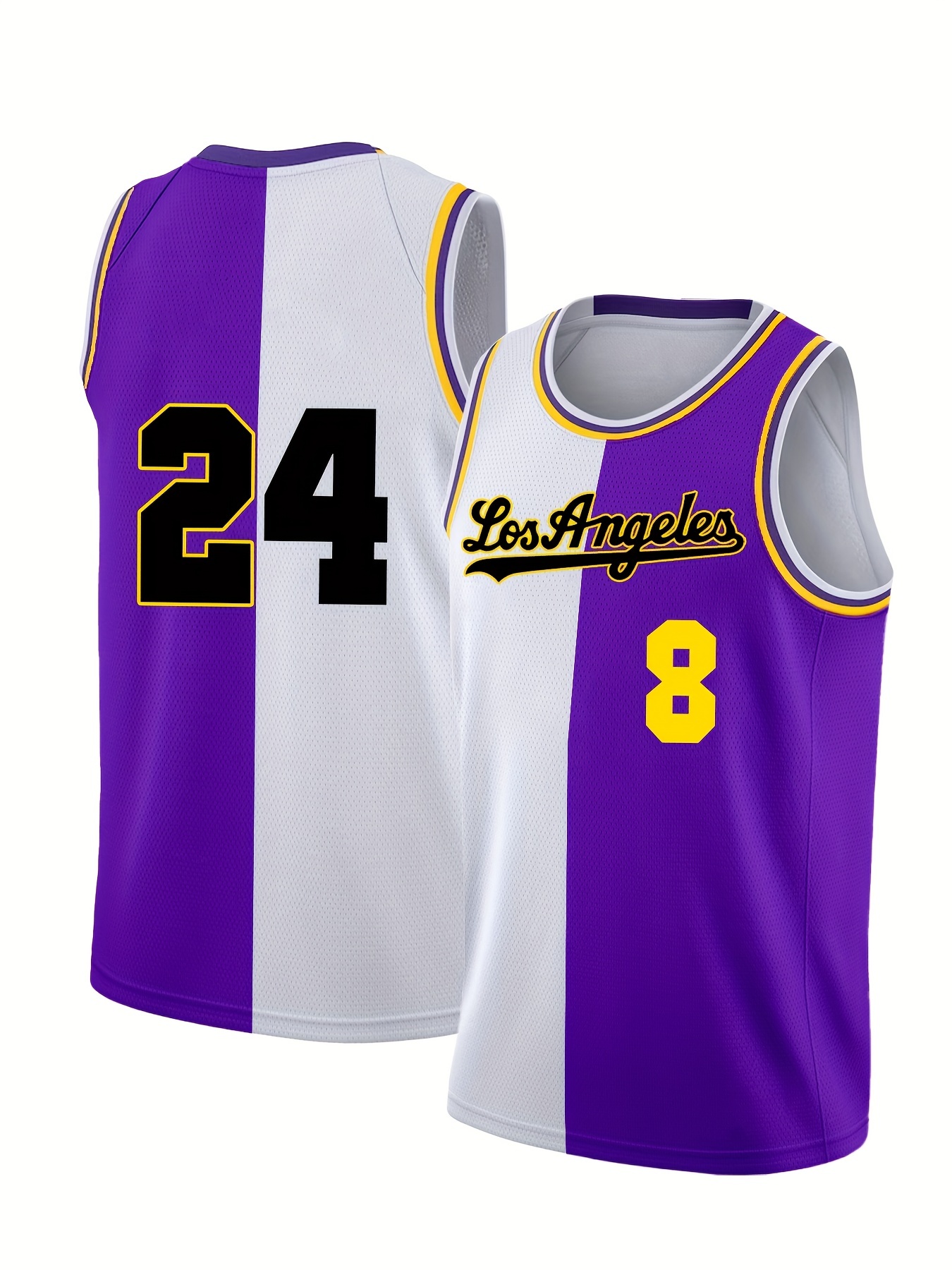 Men's Purple Embroidered Basketball Casual Jersey #24 Snake Basketball Jersey,Temu
