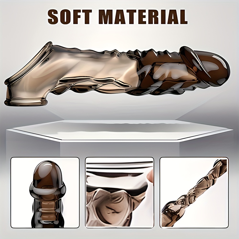 1pc Large Reusable Condom with Vibrator Ring, 3.6 Inches (About 9 Cm) Clear Condom Cock Ring Super Soft And for Couples Vibrating Dildos, for Men Sex Toys Dildo Vibrators Sex Toy