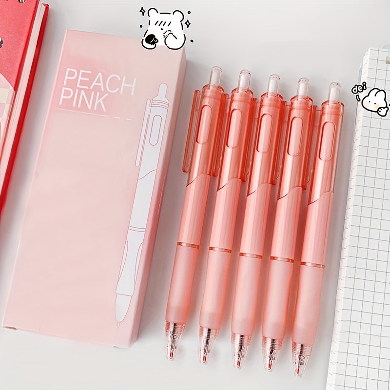 Cute Aesthetic Gel Pens for Note Taking: 10 Pack Black Ballpoint,  Retractable Ball Point Ink Pen, Quick Dry Pens Fine Point Smooth Writing  Pens for Journaling, …