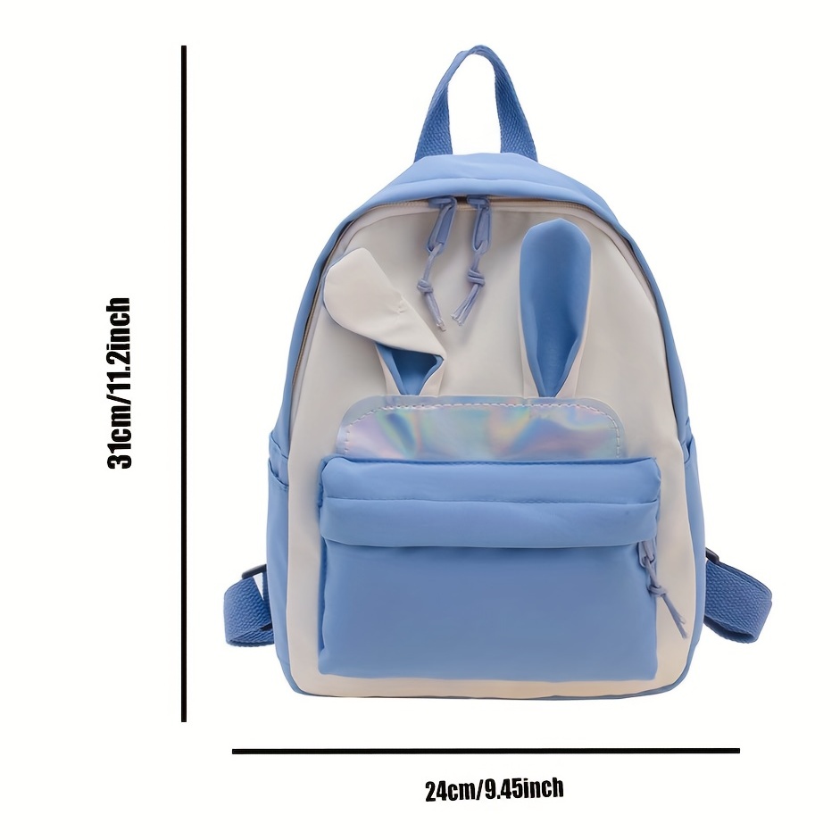 Mochila escolar para niñas, ligera, impermeable, linda mochila escolar para  adolescentes, niños, estudiantes, primaria, Conejo azul