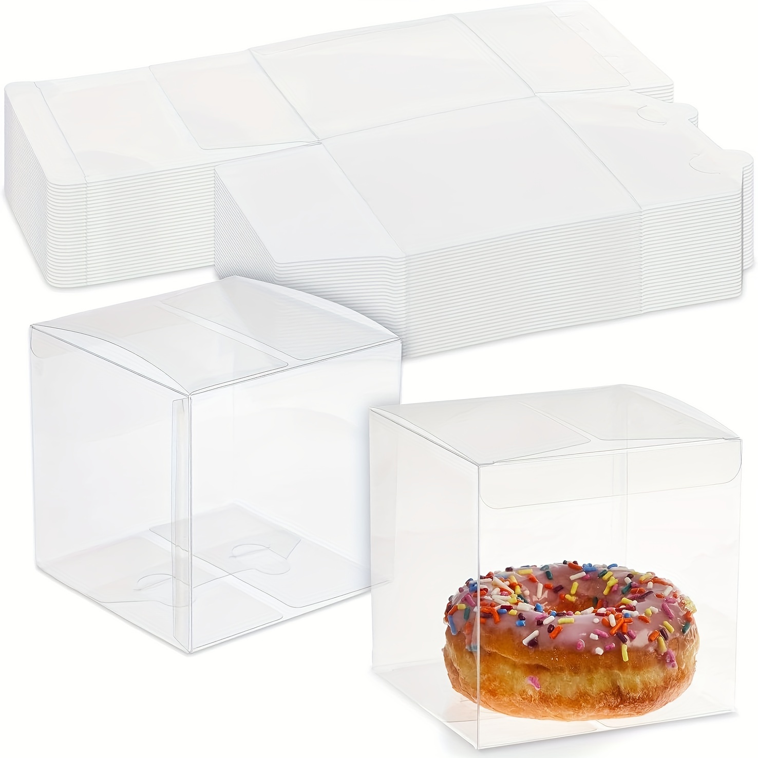 Cajas de plástico transparente, cajas de dulces transparentes, cajas de  embalaje de regalo pequeñas, cajas de embalaje de regalo para bodas