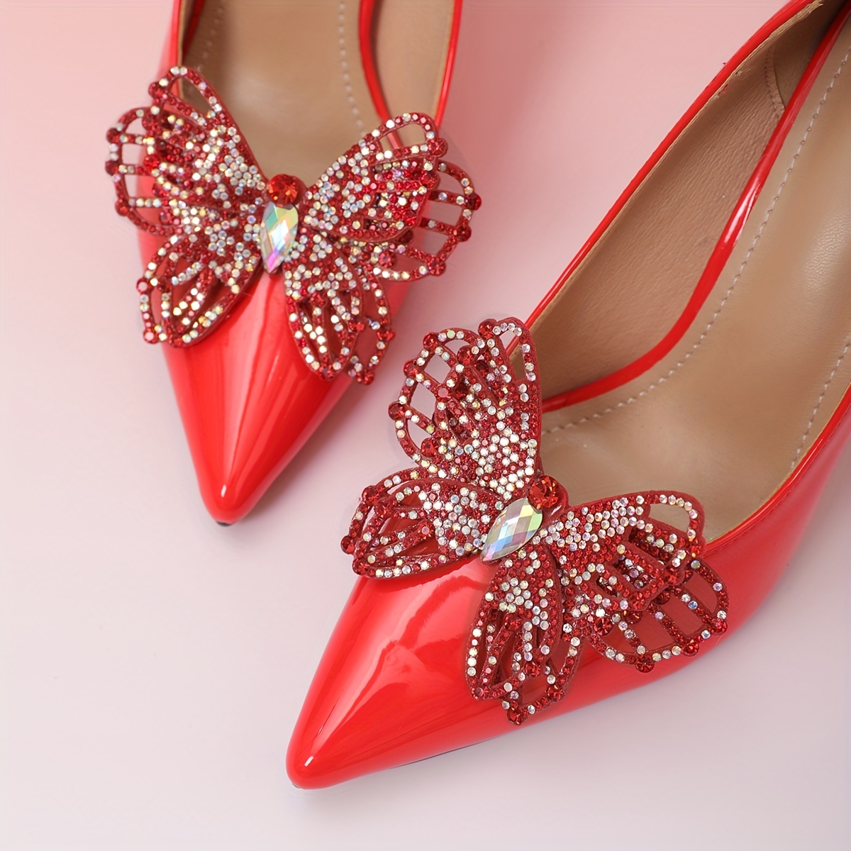 Photo of Red Stylish Fashion Accessories and High heel shoes