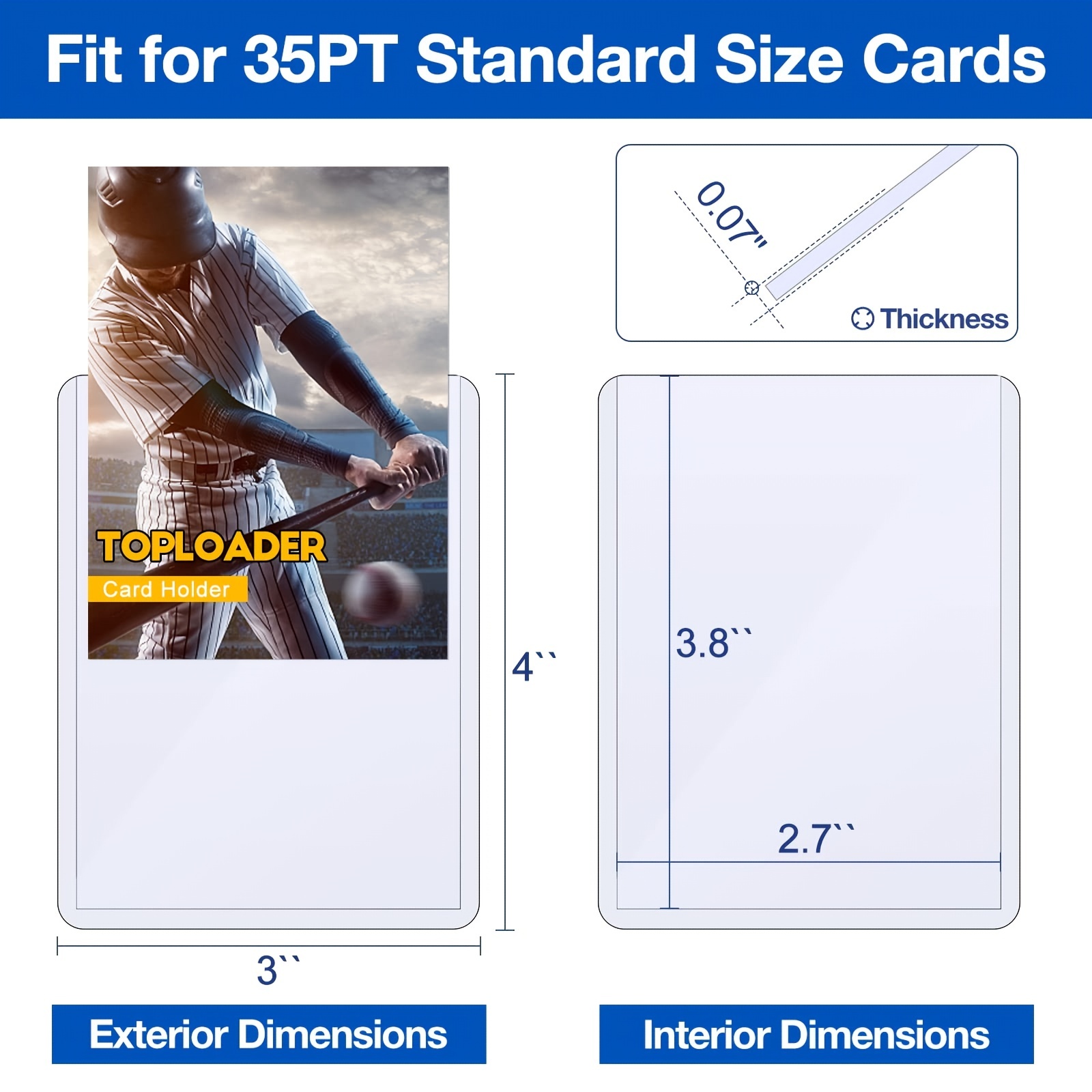 Toploaders For Cards 35pt Toploader Card Protector Hard - Temu