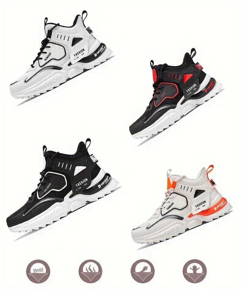 Zapatillas Chunky de Moda para Hombre - Duraderas y Absorbentes de Impactos - Cómodas con Diseño Antideslizante y Cordones para Aventuras al Aire Libre - Ideales para el Uso Diario de los Hombres