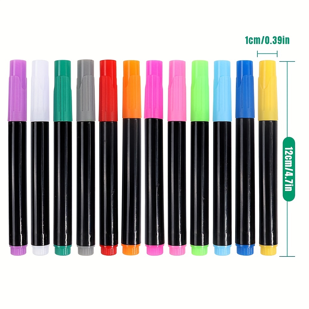 12 Vibrant Colors liquid Chalk Markers For Acrylic Fridge - Temu