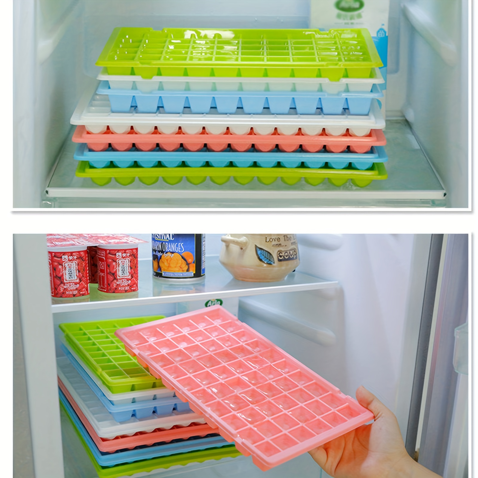 Silicone Ice Cube Trays Easy Release Mini Square Ice Molds