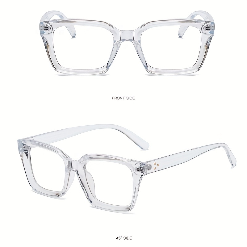 Men's Square Frame Flat Mirror Rice Nail