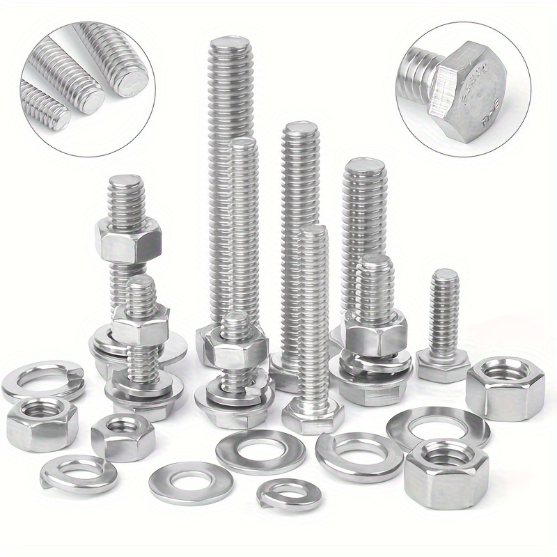 uxcell Hex Nuts, M8x0.75 UNF 304 Stainless Steel Thread Hexagon Nut 12pcs :  : DIY & Tools