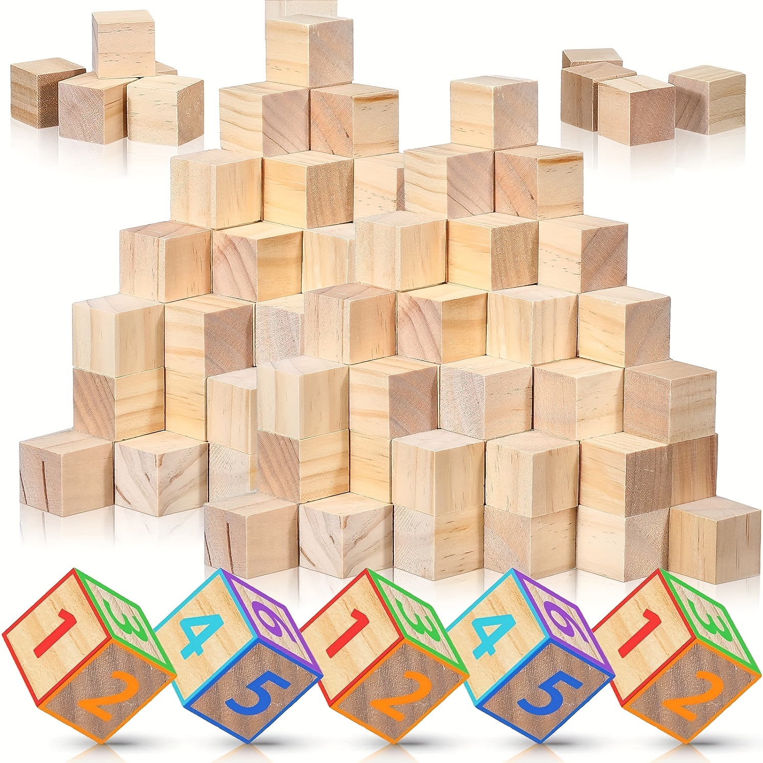 Unprocessed Wooden Blocks Small Wooden Blocks For Crafts And - Temu
