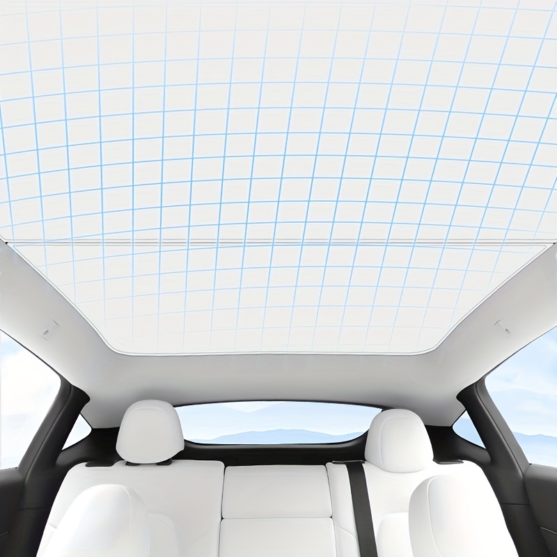 Upgrade Your Model 3/Y 2021-2023 with a Front/Rear Sunroof Skylight & Ice  Cloth Buckle Sun Shades!