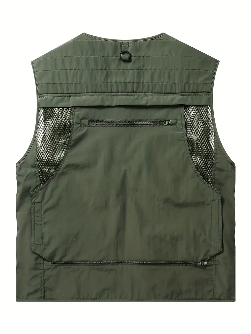 Plus Size Men's Summer Outdoor Fishing Mesh Vest Jacket Man - Temu Canada