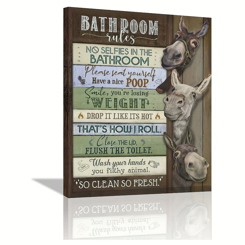 Bathroom Decor With Donkeys - Temu