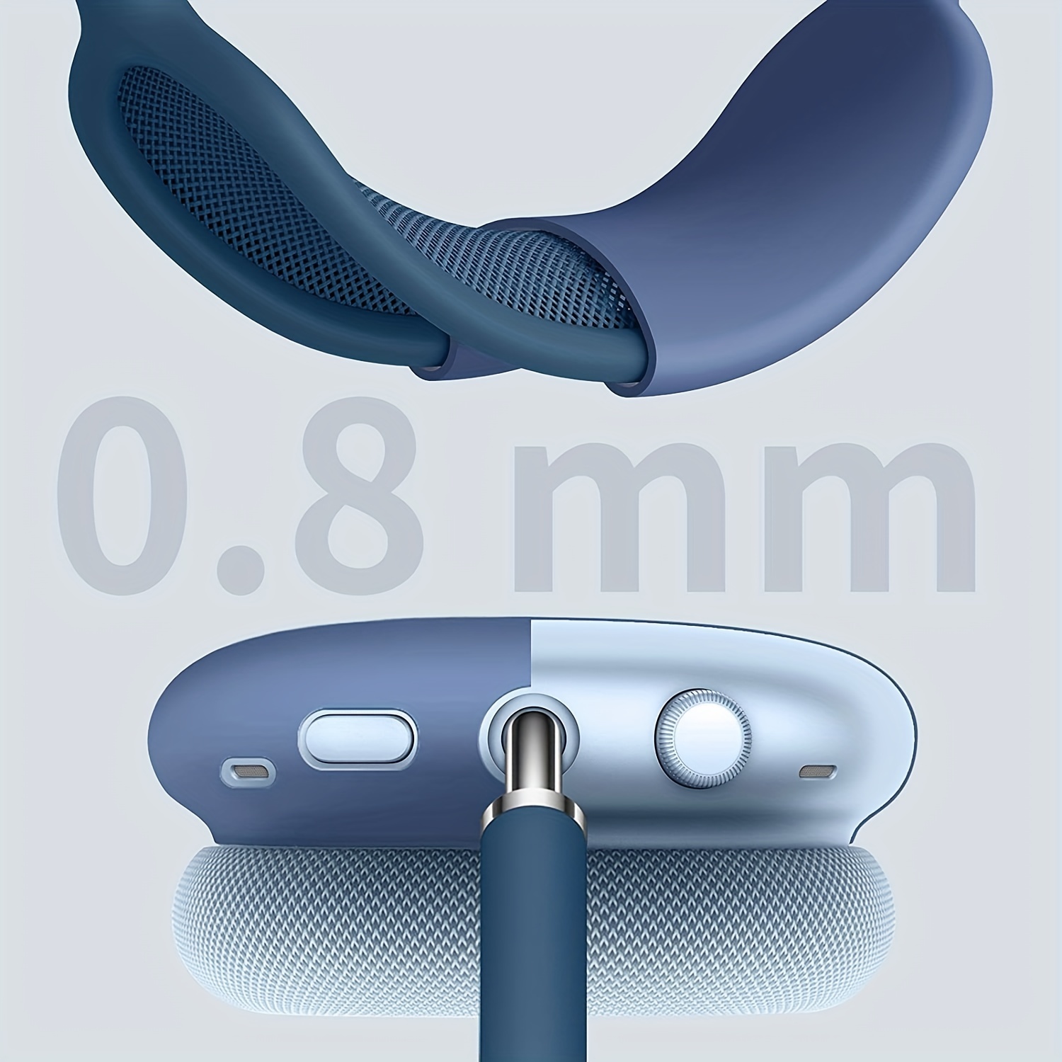 Funda protectora de silicona compatible con Apple AirPods Max para  auriculares AirPods Max (azul marino)