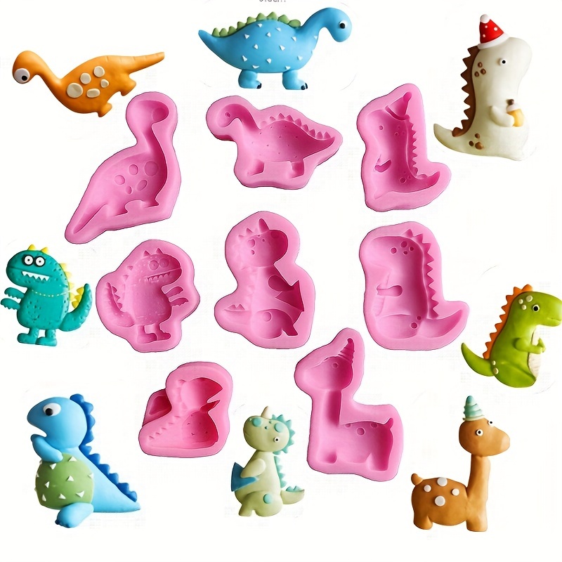  2 Pack 3D Cute Dinosaur Silicone Molds 12 Cavity Dinosaur  Themed Baking Mould Tray DIY Baking Tool for Chocolate Cake Dessert Candy  Mousse Pastry Handmade Soap Cupcake Topper : Home & Kitchen