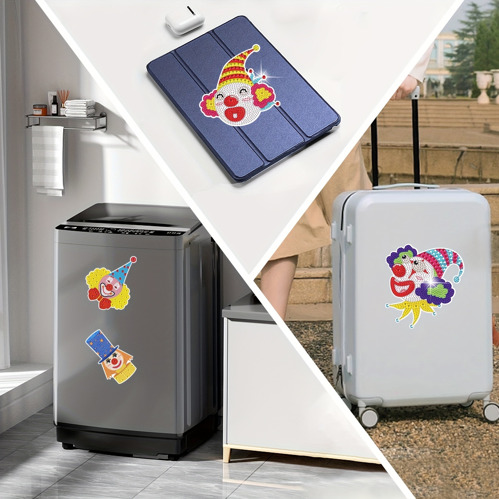 4pcs Sun Gemstone Kit For Kids Character Clown Themes Window - Temu