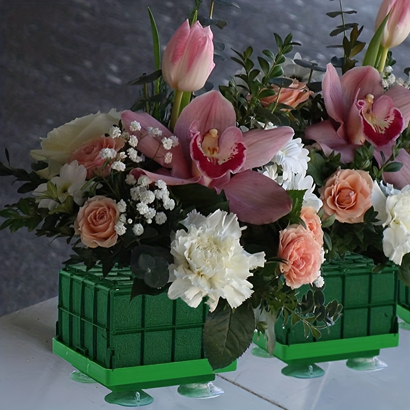 Floral Foam Cage, with Floral Foam Rectangle, Flower Holder for Craft Table  Centerpiece,Fresh Flowers Floral Arrangement Party Decoration 