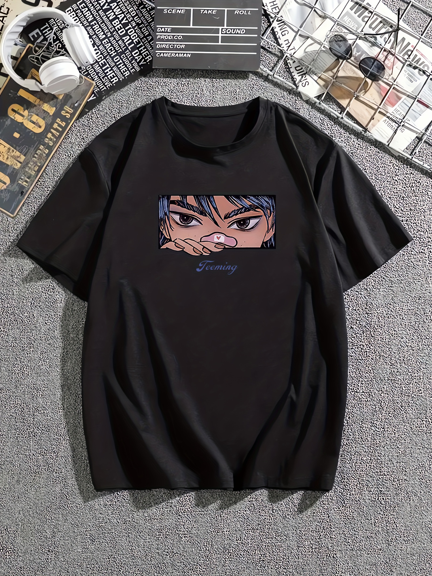 Sad Tears Crying Anime Eyes Emo Crybaby' Men's T-Shirt | Spreadshirt