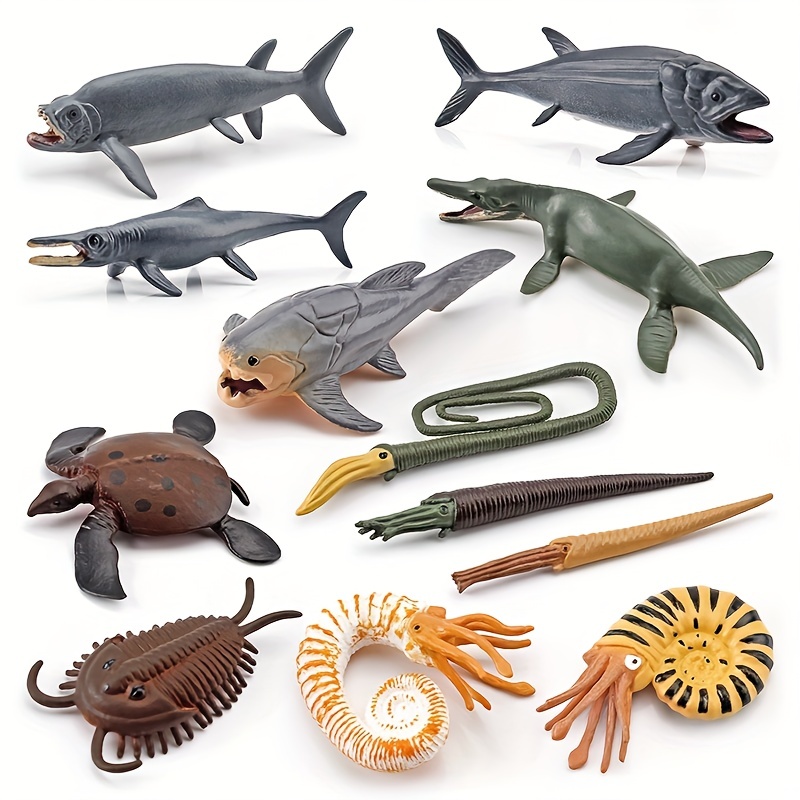 Figuras de juguetes de animales marinos del océano, 10 piezas grandes de  plástico de criatura marina, animales del océano, figuras de animales
