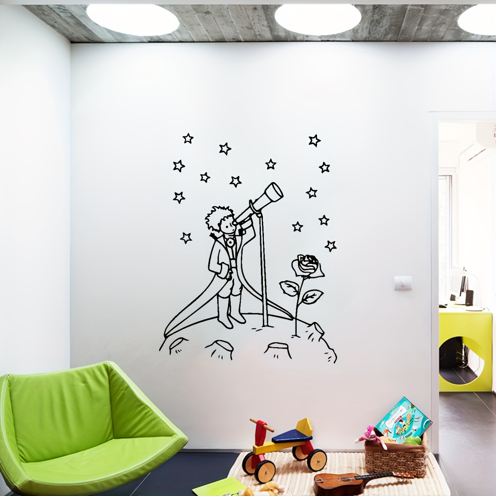 1pc Dessin Animé Petit Prince Vinyle Stickers Muraux Chambre