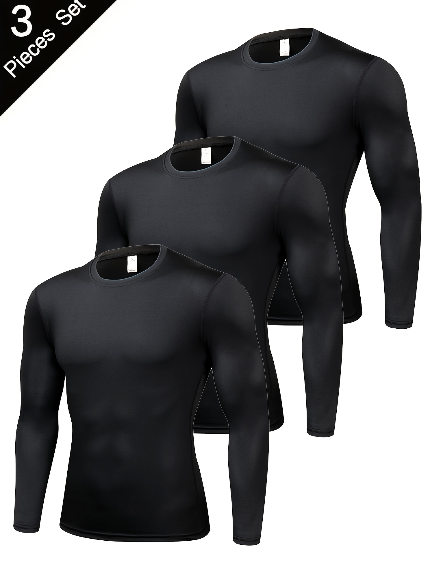 Pink Compression Shirts For Men Male Spring And Summer Fitness Sports Quick  Frying Long Sleeve T Shirt Solid Color Tight Elastic Bottoming Top