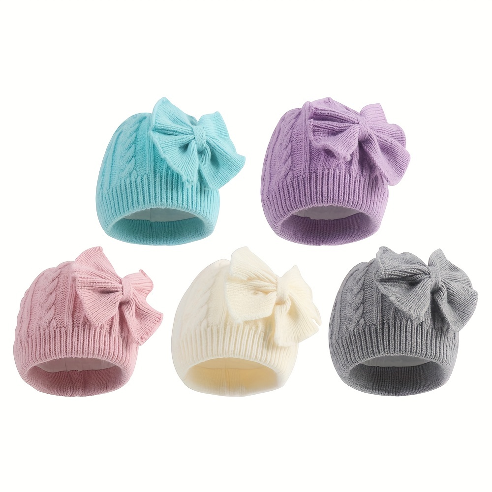Acheter Chapeau pour bébé fille de 0 à 3 ans, grand nœud, bonnet