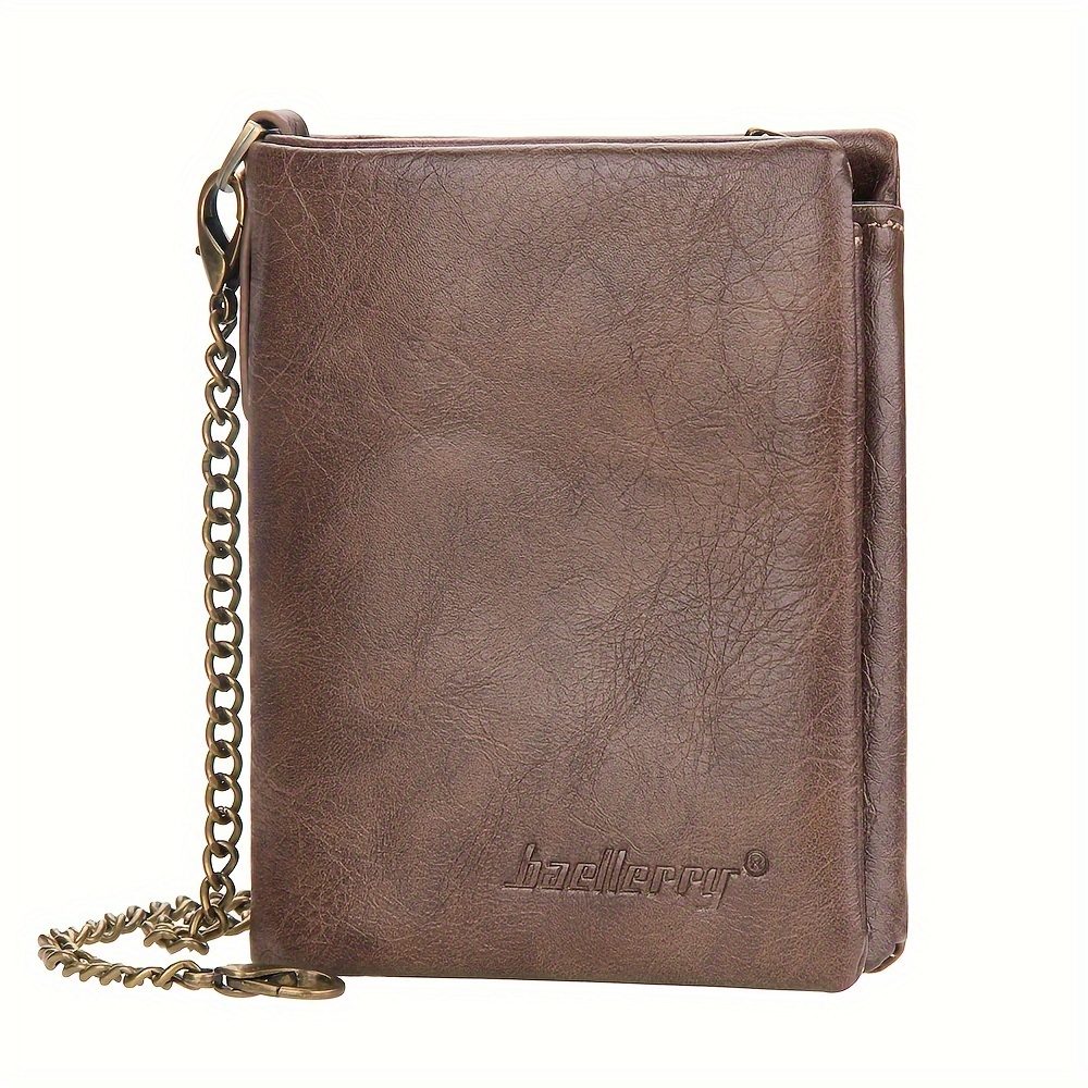 Men's zip around discount wallet with chain