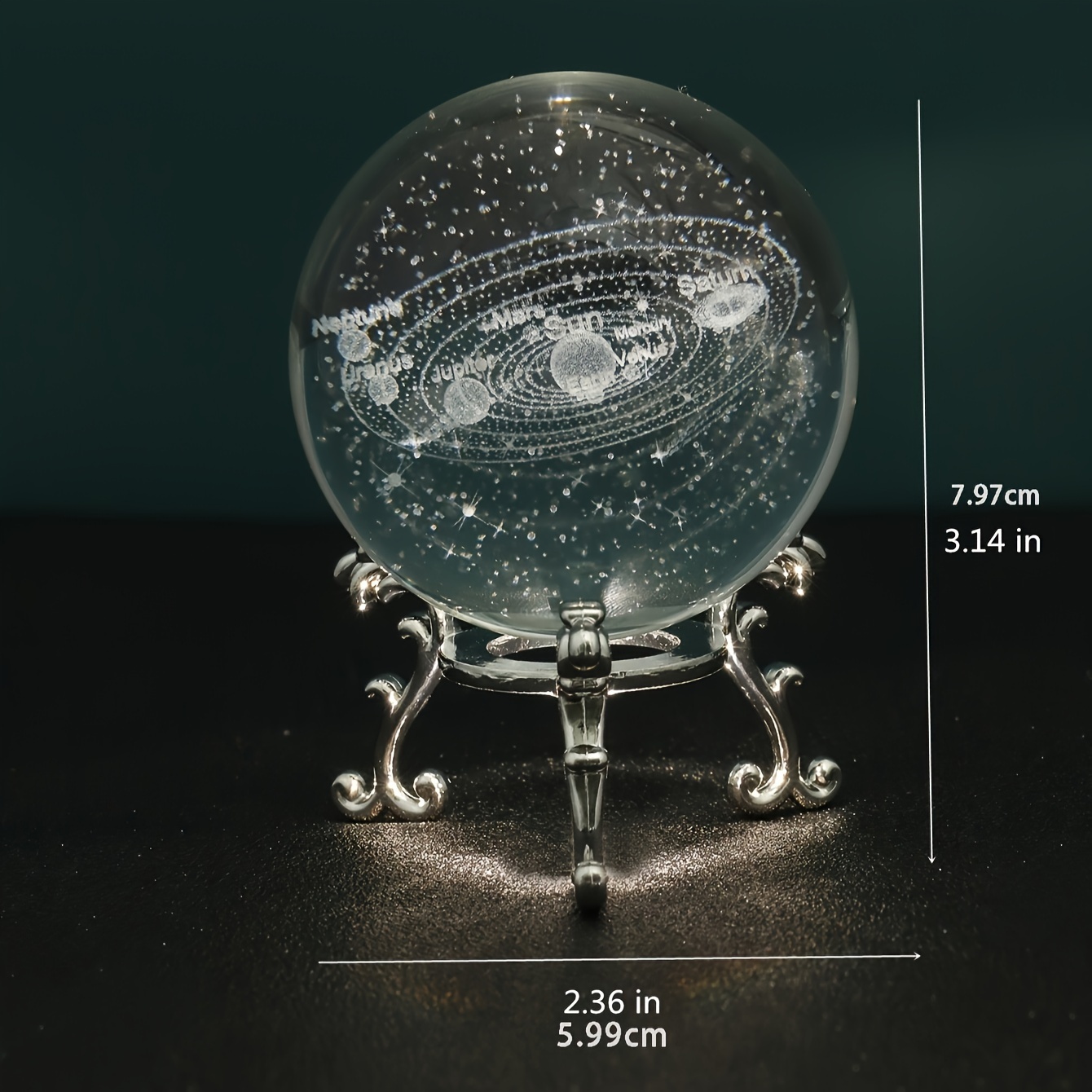 Bola de cristal del sistema solar, 80mm Bola de Cristal Para Adivinación /  Hogar / Oficina O Decoración para Boda (pelota) : : Juguetes y  juegos