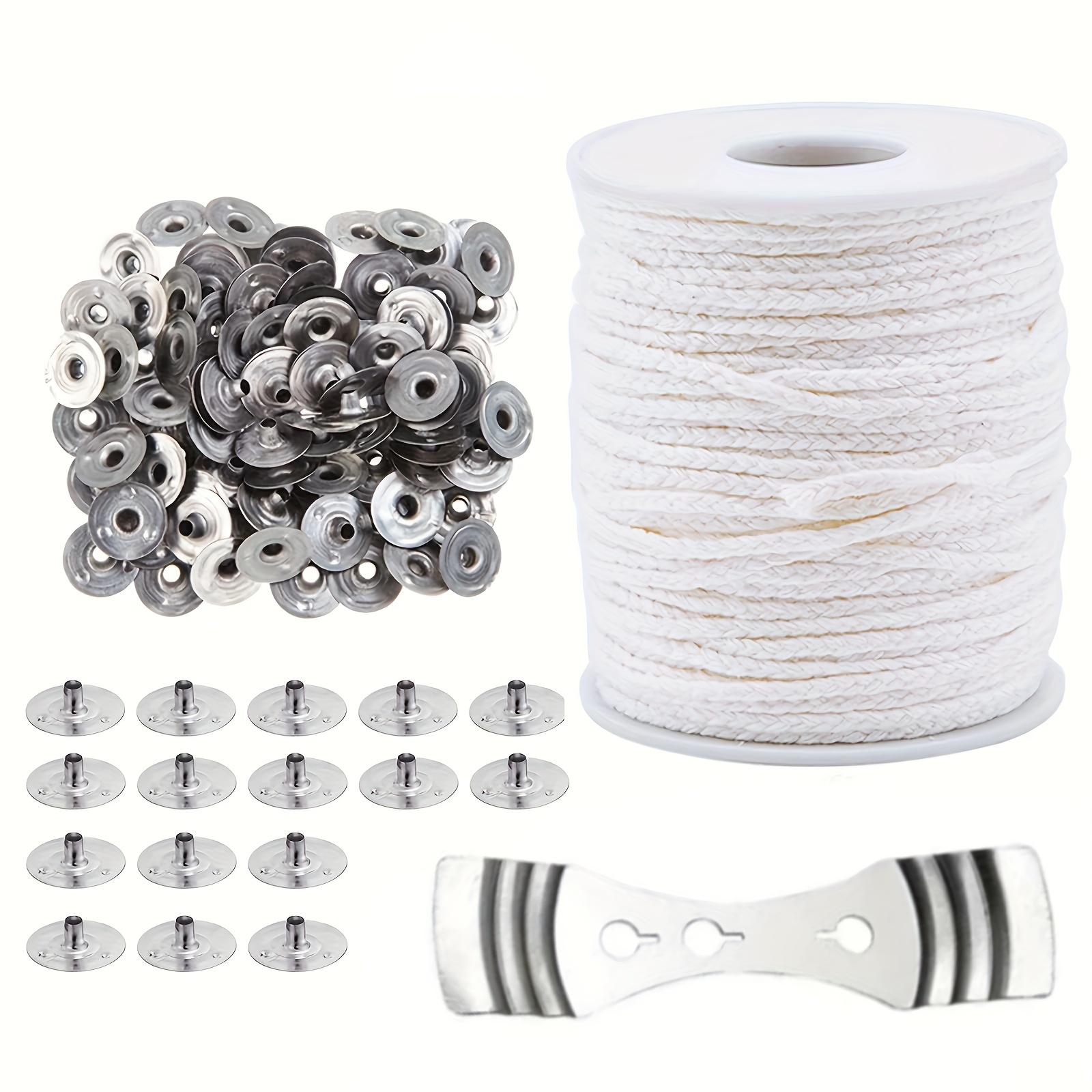 Candle Wick Cotton Candle Wick With 100 Small Iron Sheets - Temu