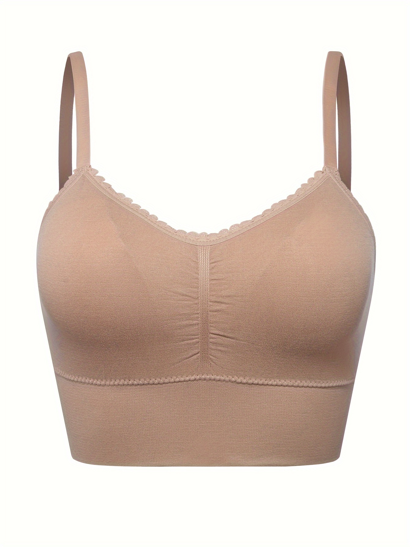 Plus Size Simple Bras Set Women's Plus Solid Seamless - Temu