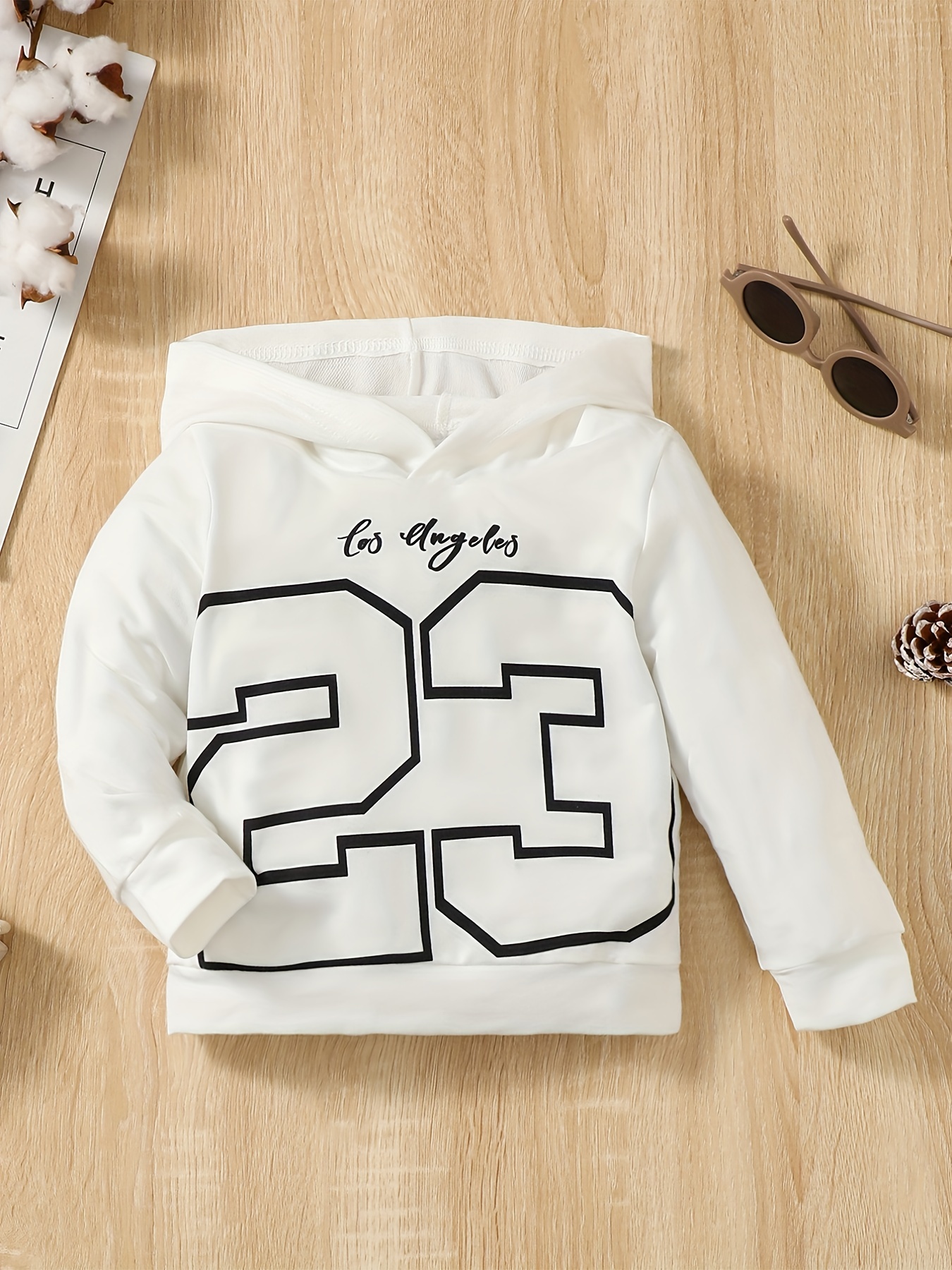 Boys white hooded discount sweatshirt