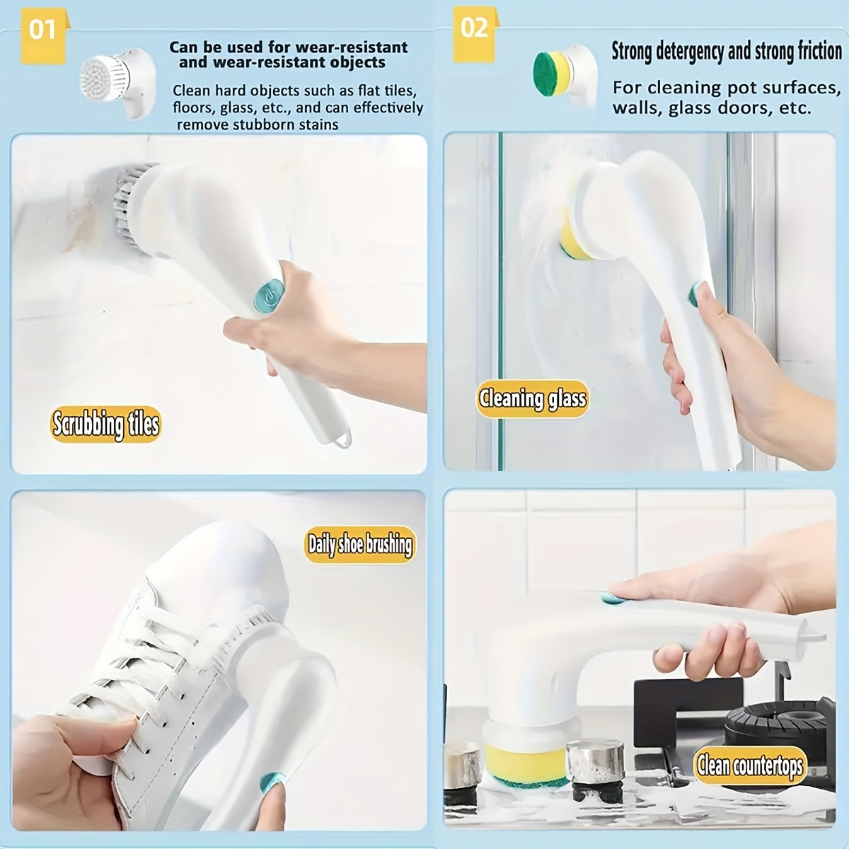 Electric Spin Scrubber, Handheld Kitchen Household Dishwashing Brush, Pots  And Pans Cleaning Appliance, Multi-functional Cleaning Electric Cleaning  Brush With 5 Heads, Cleaning Supplies Small Cleaning Appliance - Temu  Bulgaria