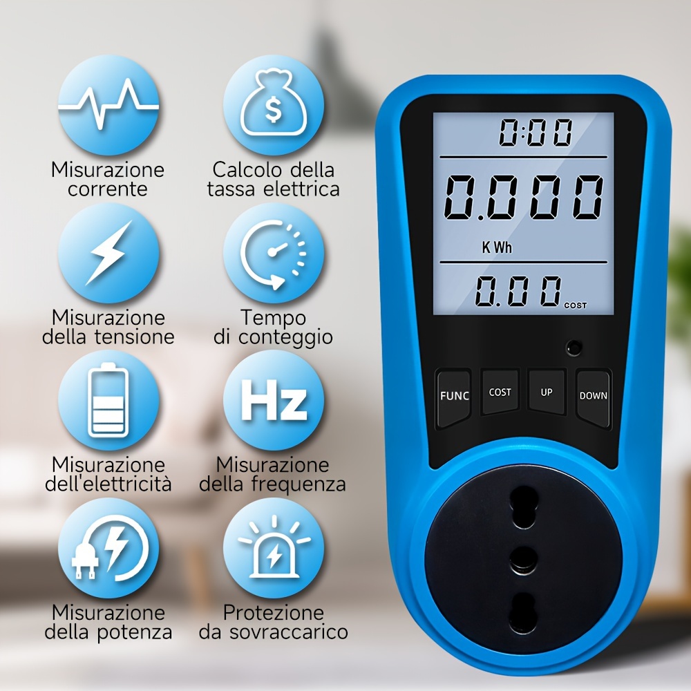 Pack Wattmètre Prise Compteur d'énergie, Double Tarif Compteur, Prise  Compteur dÉnergie électrique, Compteur de Consommation