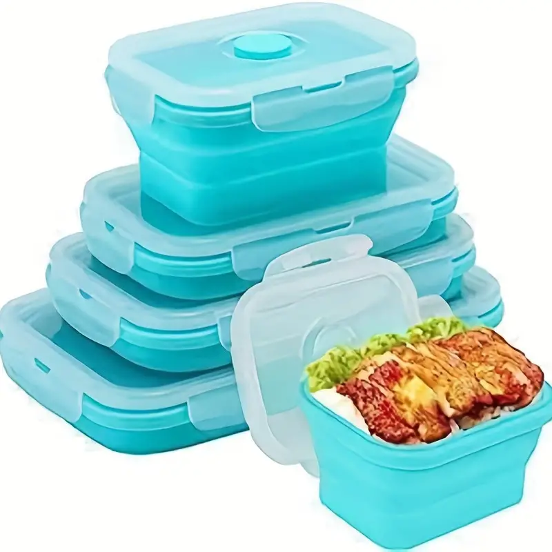 Food Storage Container Plastic Food Containers With Silicone - Temu
