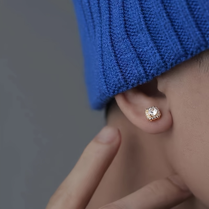 Square Sugar Men's Stud Earrings