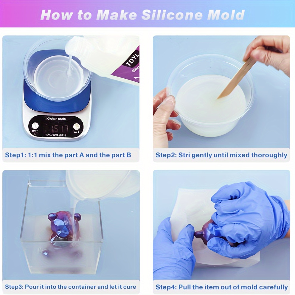 Silicone Mold Making Kit 15a Liquid Silicone Rubber Fast - Temu