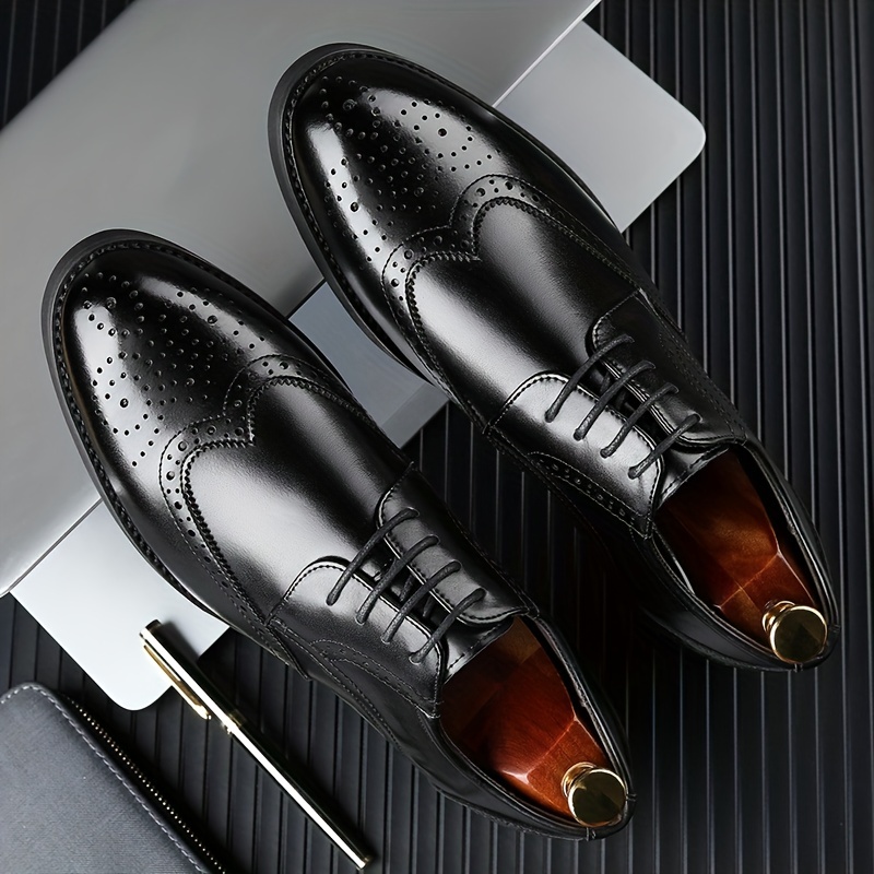 zapatos de vestir versátiles para hombre jit2025 - oxford   con cierre de cordones,   de goma e interior de   para negocios,     formales, calzado elegante | calzado   4