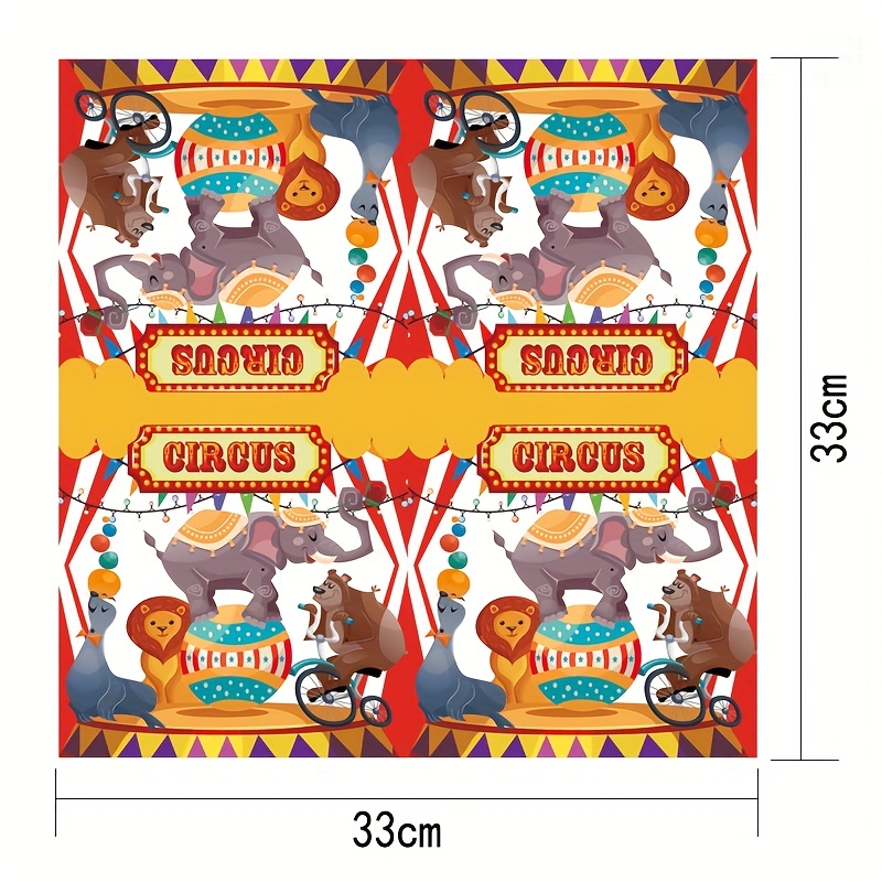 Circus Themed Party Tableware Set Disposable Size Insert - Temu