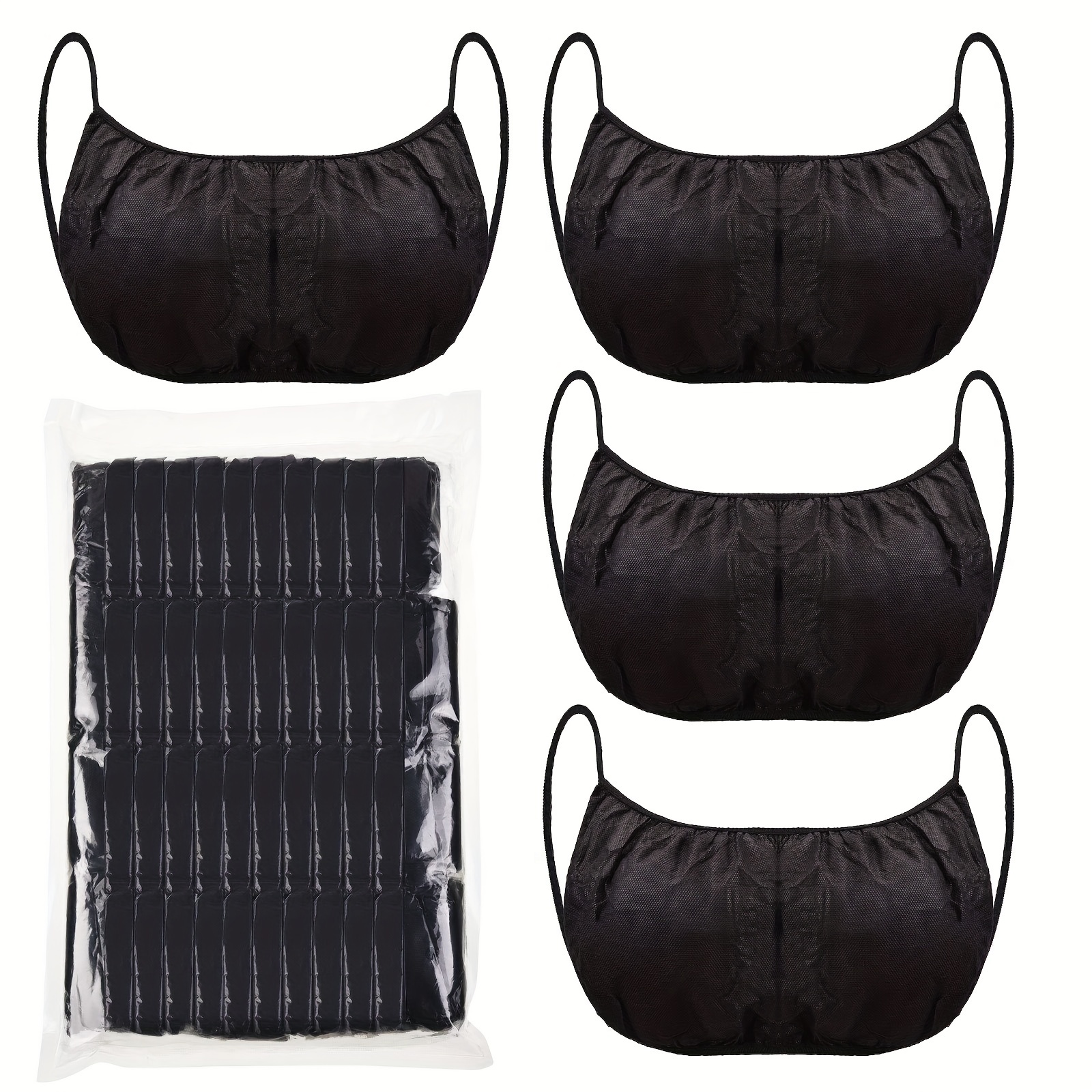 50Pcs Disposable Bras Non Woven Fabric for Sweat Steaming Massage SPA