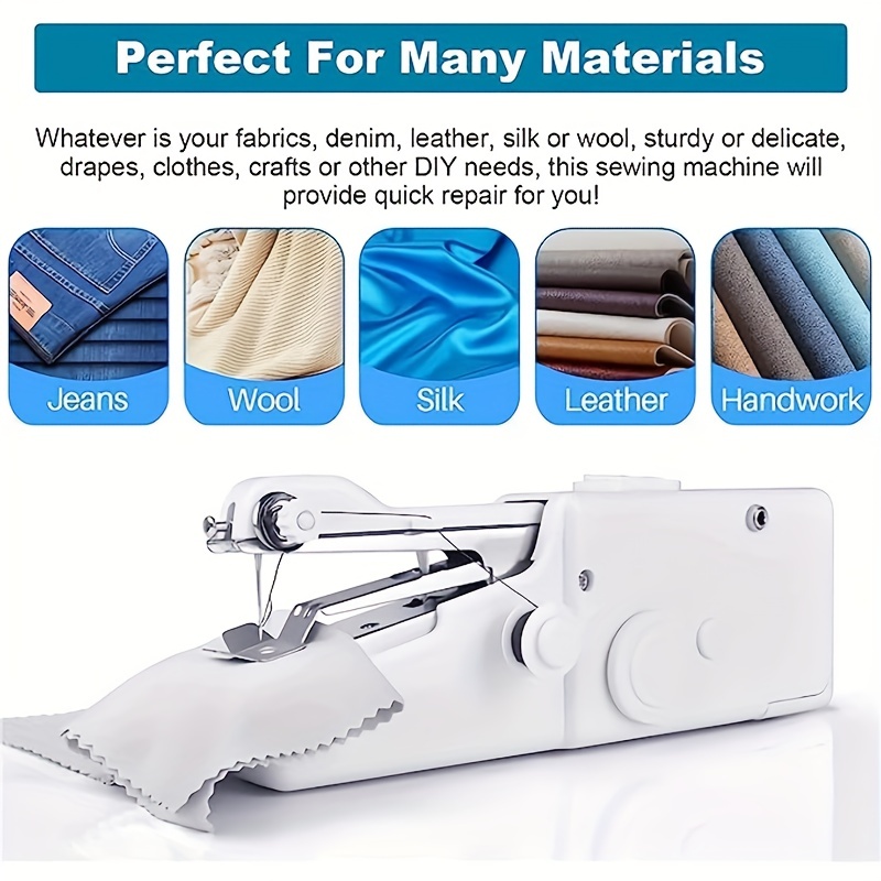 Household Mini Sewing Machines Needlework Cordless Hand-Held Clothes  Portable Sewing Tool Handwork Tools Accessories