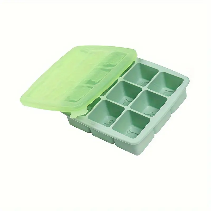 Goxawee Silicone Freezer Tray, Bpa Free Food Storage Container, Ice Cube  Mold With Lid, Breast Milk Teething Popsicle Mold, Stackable Snack Storage  Tray, For Homemade Food, Vegetables & Fruit Purees, Ice Cream