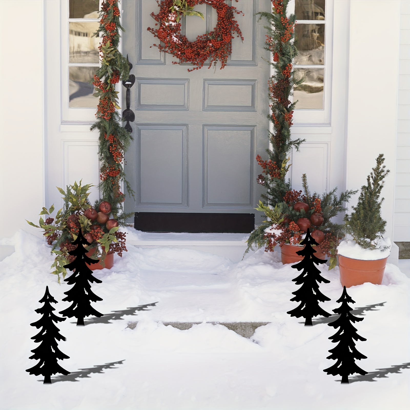 Metal Tree Stake Outdoor Metal Christmas Tree Statue Temu