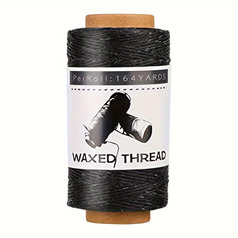 

Wax Thread, 150 M/164 Yards Black Leather Wax Thread, Leather Sewing Thread, Hand-sewn Leather, Book Binding, Leather Craft Diy For Beginners