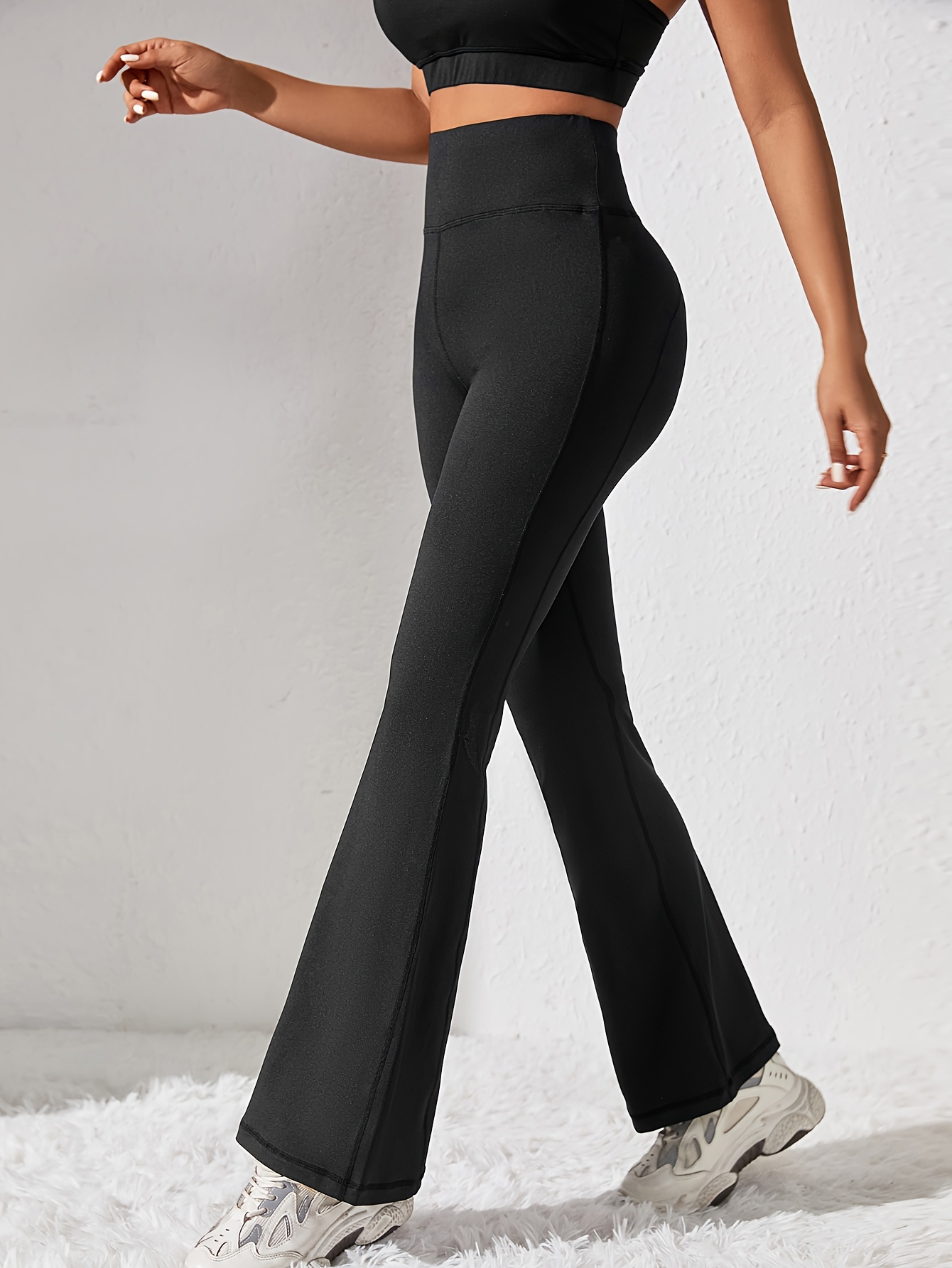 Reduce Price Hfyihgf Women's Bootcut Yoga Pants-Flare Leggings for Women  High Waisted Crossover V-Back Workout Lounge Bell Bottom Jazz Dress Pants( Dark Gray,L) 
