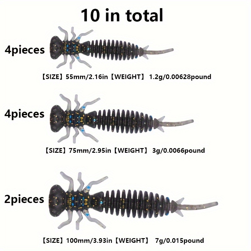 High quality Dragonfly Larvae Bionic Bait Effective Fishing - Temu